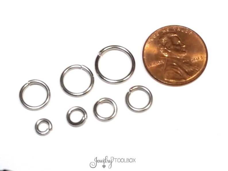 Heavy Duty Jump Rings, 16 gauge, 1.2mm, Stainless Steel, Closed Unsoldered, Choose 5mm, 6mm, 7mm, 8mm, 9mm, 10mm, Lot Size 100 to 1000 image 5