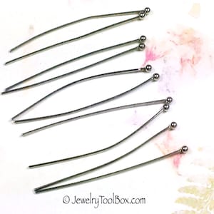 Stainless Steel Ballpins, Headpins, 40mm 1-1/2 inch or 50mm 2 inches, 0.7mm thick, 21 gauge, Lot Size 50 Approximately, 1302 image 3