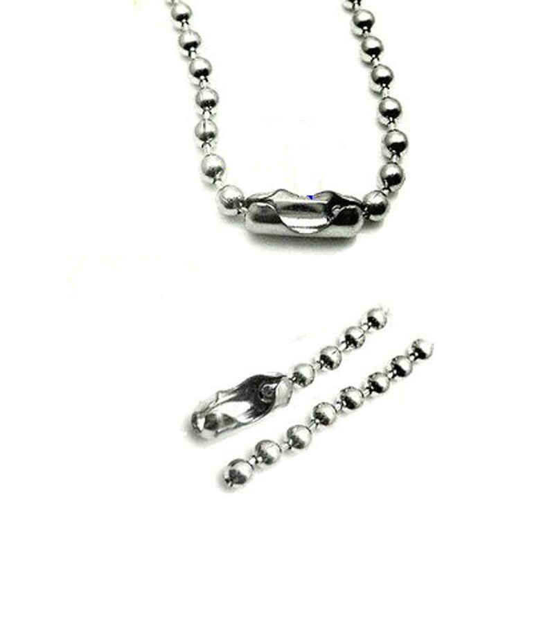 Beaded Ball Chain Connectors Stainless Steel Choose From 4 Etsy