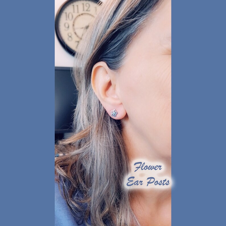 Bulk Earring Flower Posts 10 Pairs Hypoallergenic Stainless Etsy