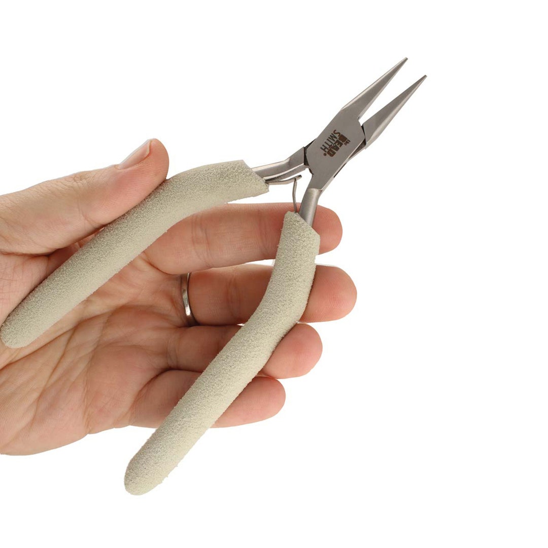 Chain Nose Pliers, Jewelry Making Tools, Ergonomic Cushion Grip, Box Joint, Return Spring Action