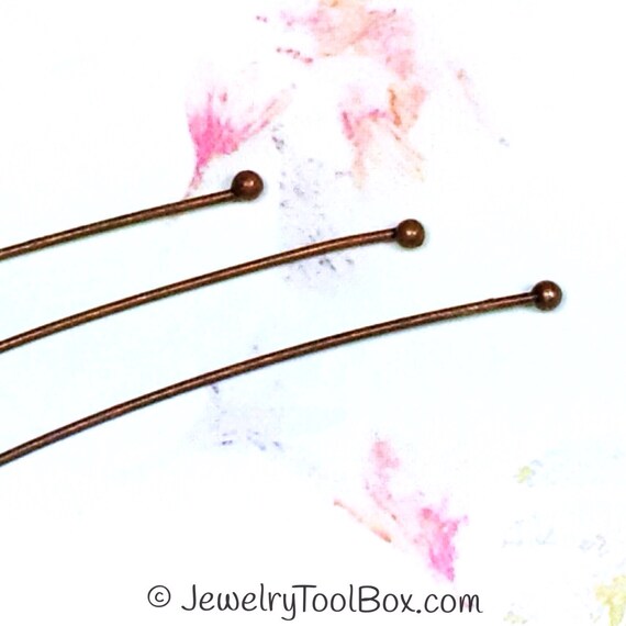 Antique Copper Ball Pins 60mm 2 3 8 Inch 0 7mm Thick 21 Etsy