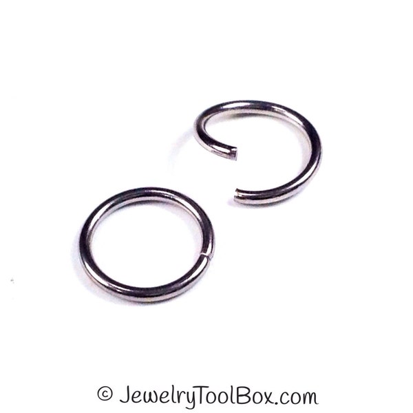 13mm Jump Rings, Stainless Steel Jump Rings, 1.4mm Thick, 15 Gauge, Bulk Jewelry Making Supplies, Lot Size 50 to 100, #1408