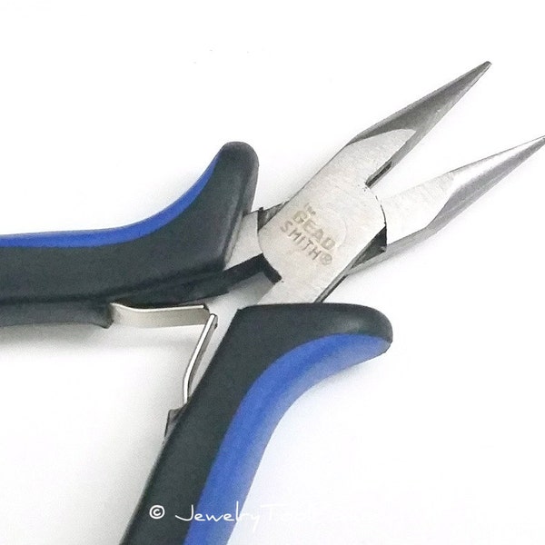 Chain Nose Pliers, Jewelry Making Tools, Ergonomic Grip Handles, Box Joint, Return Leaf Spring, Beadsmith Brand, #1162 53