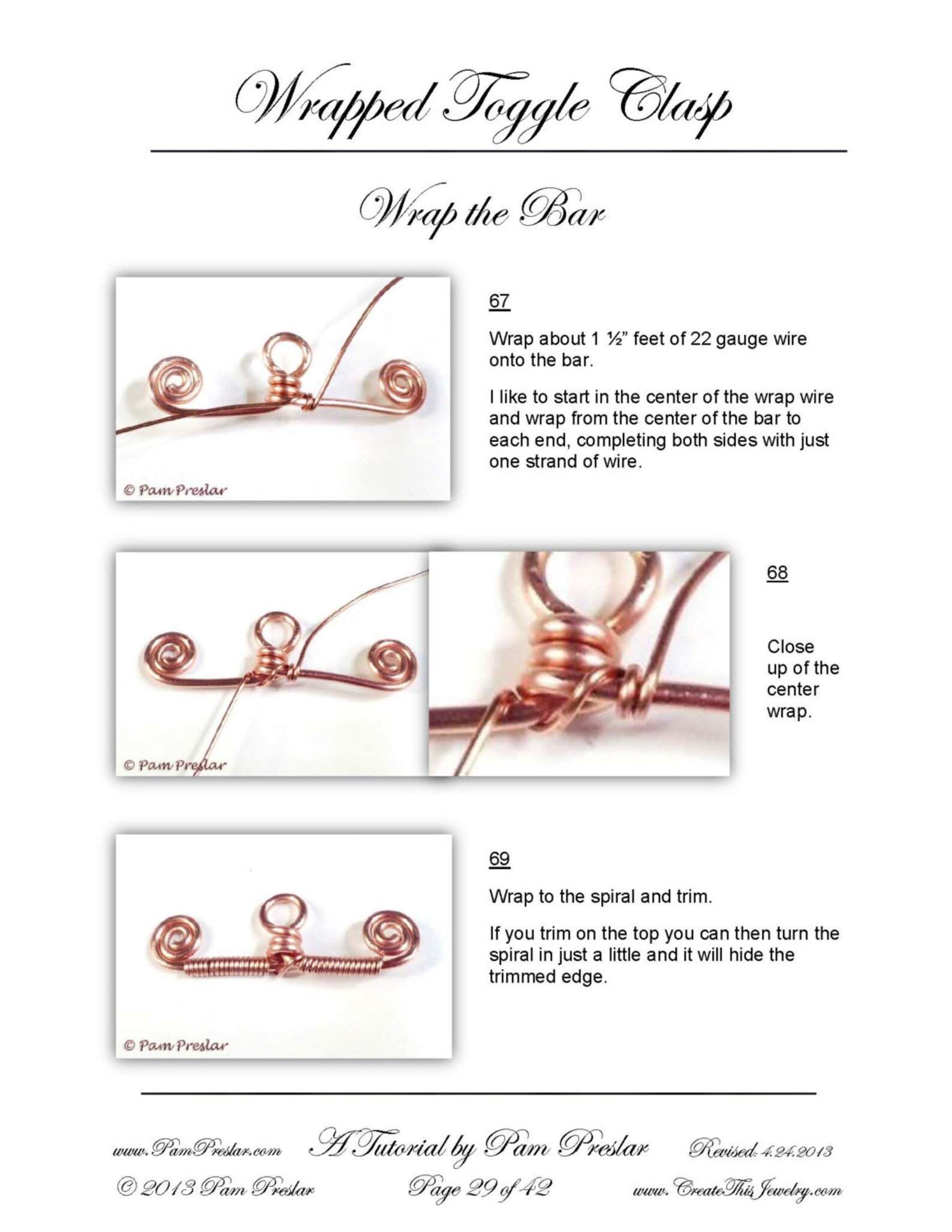 TUTORIAL Wrapped Toggle Clasp Wire Jewelry Making Tutorial Etsy