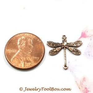Brass Dragonfly Antique Copper Dragonfly Pendant Charms - Etsy