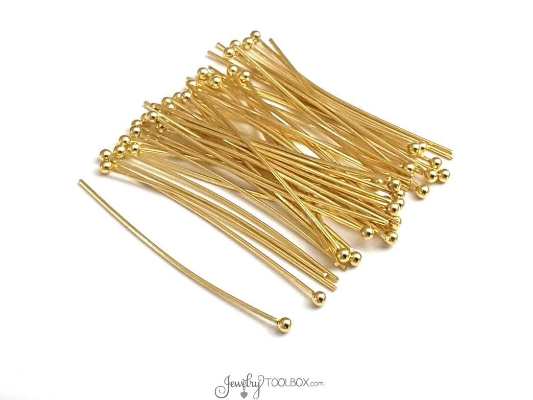 100PCS 14k gold filled ball head pins, brass ball headpin, head