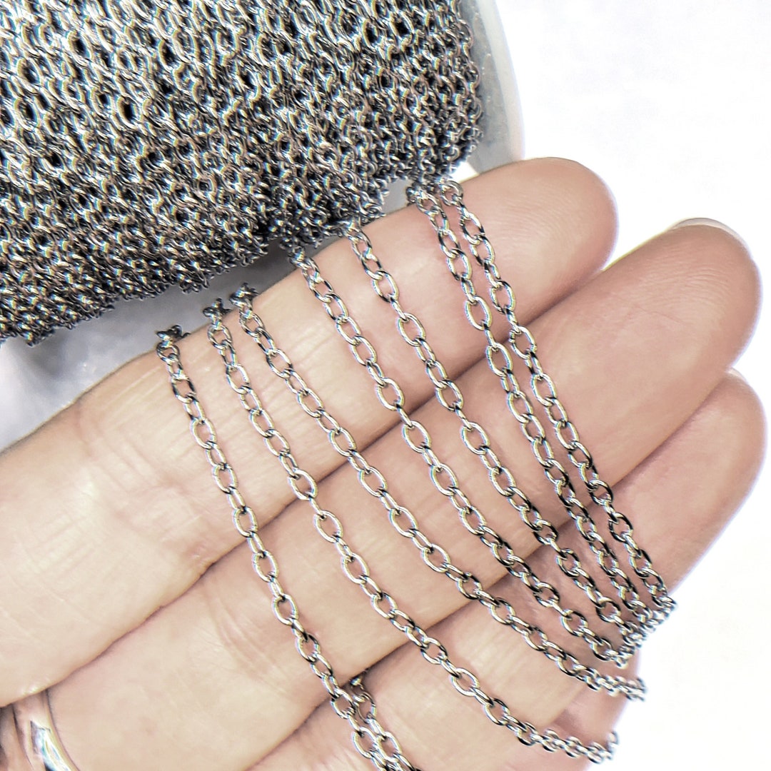 Fine Jewelry Chain, Bulk, Stainless Steel Chain, Soldered Closed Links