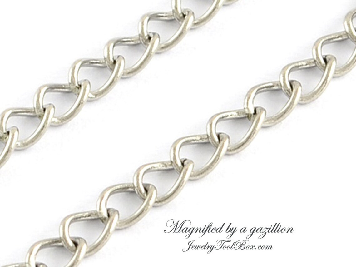 Twist Chain Stainless Steel Soldered Links 3x4x0.5mm 316 Etsy