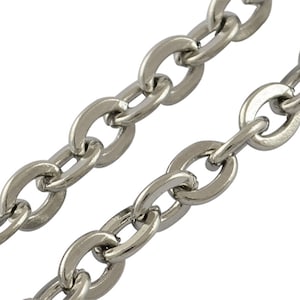 Stainless Steel Chain, Bulk Chain, Jewelry Making Chain, Fine Chain, Oval Links, Hypoallergenic, 3x2mm Links, Lot Size 5 or 20 feet, 1909 image 3