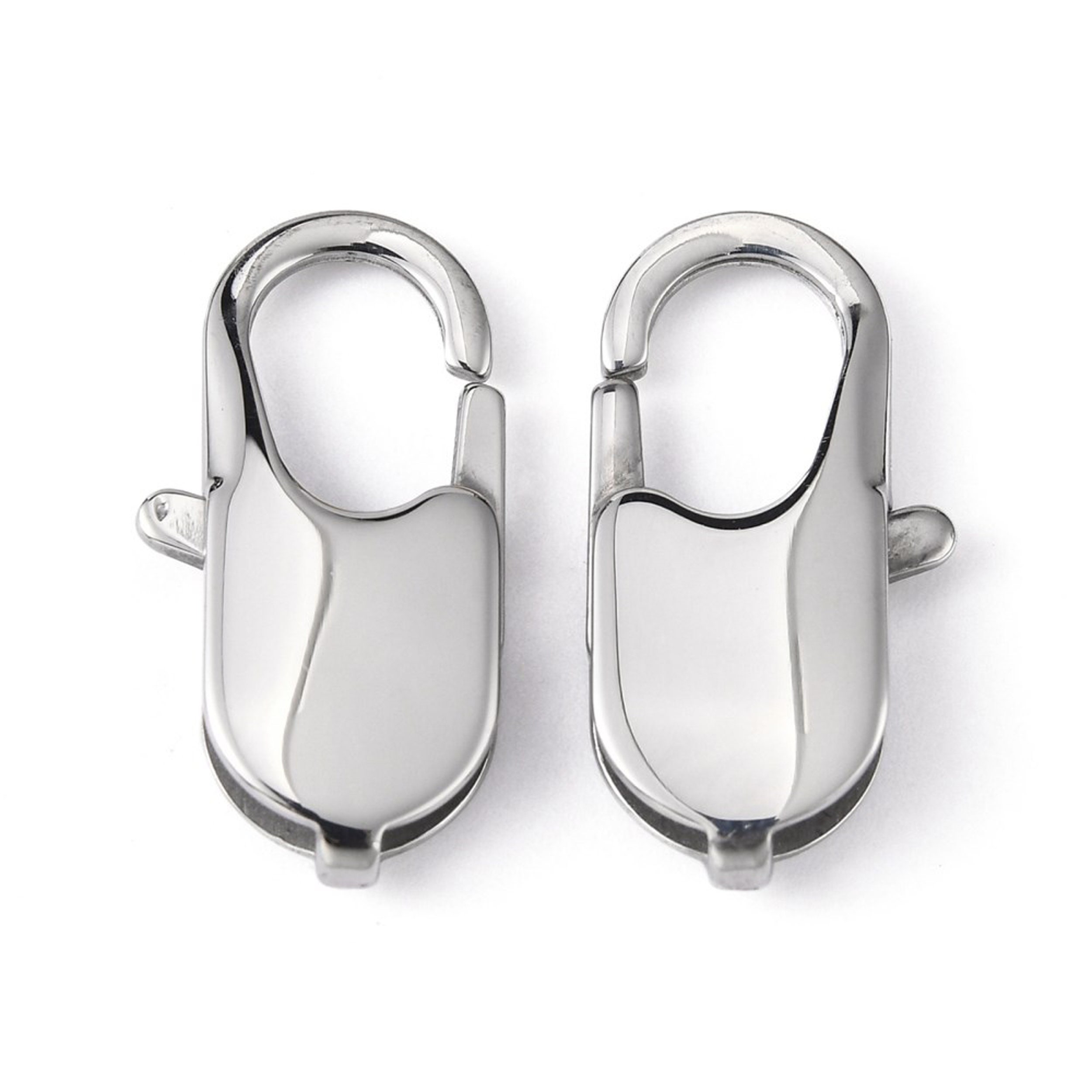 23mm Oval Lobster Clasp, Stainless Steel, Extra Large Jewelry