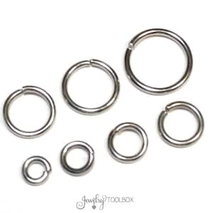 Heavy Duty Jump Rings, 16 gauge, 1.2mm, Stainless Steel, Closed Unsoldered, Choose 5mm, 6mm, 7mm, 8mm, 9mm, 10mm, Lot Size 100 to 1000 image 1