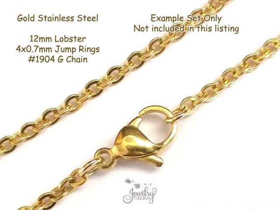 17mm Gold Stainless Lobster Clasps, Gold Plated Stainless Steel Jewelry  Making Supplies, Lot Size 5 to 20, 1337 G 