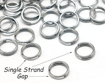 Split Rings, Stainless Steel, Jewelry Chain Findings, Bulk Supplies, 250 to 1000, Choose from Sizes 5mm, 6mm, 8mm