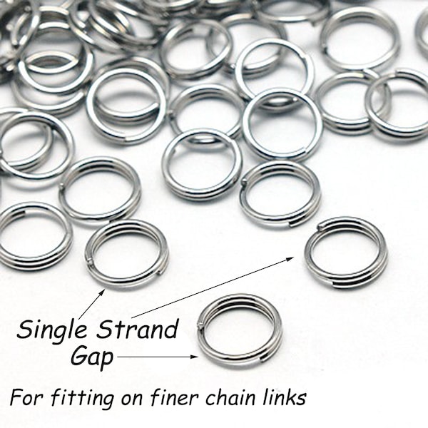 Split Rings, Stainless Steel, Jewelry Chain Findings, Bulk Supplies, 250 to 1000, Choose from Sizes 5mm, 6mm, 8mm