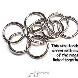 Heavy Duty Jump Rings, 100 Pieces, 12mm diameter, 16 gauge, 1.2mm, Stainless Steel Jump Rings, Closed Unsoldered bild 3