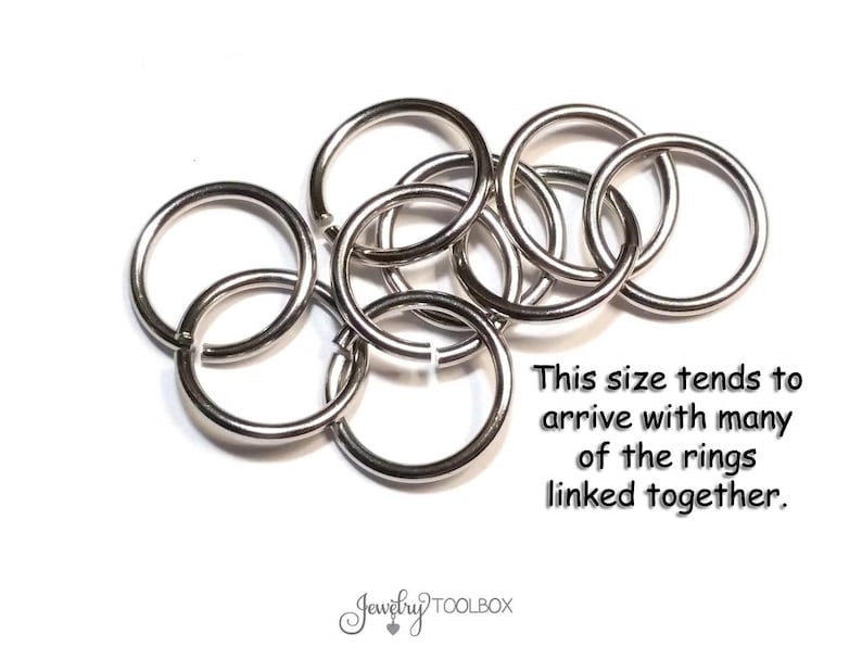 Heavy Duty Jump Rings, 100 Pieces, 12mm diameter, 16 gauge, 1.2mm, Stainless Steel Jump Rings, Closed Unsoldered bild 3