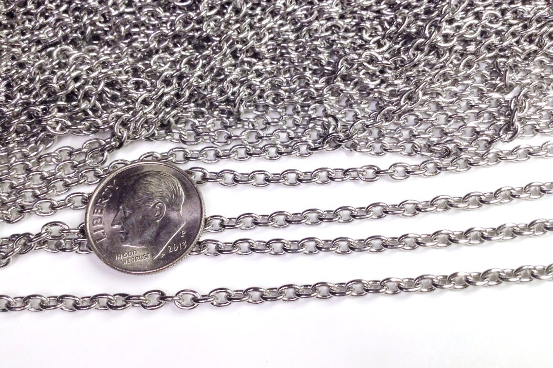 Stainless Steel Jewelry Chain Hypoallergenic 316L Stainless Etsy