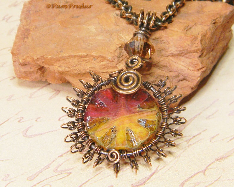 PDF file only Wire Jewelry Pendant eBook Instructions Sunburst Pendant 1 TUTORIAL