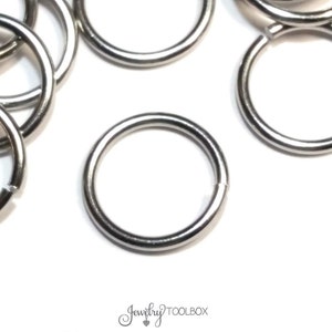 Heavy Duty Jump Rings, 100 Pieces, 12mm diameter, 16 gauge, 1.2mm, Stainless Steel Jump Rings, Closed Unsoldered bild 1