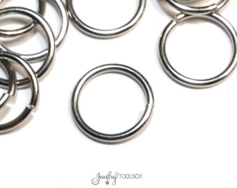 Heavy Duty Jump Rings, 100 Pieces, 12mm diameter, 16 gauge, 1.2mm, Stainless Steel Jump Rings, Closed Unsoldered