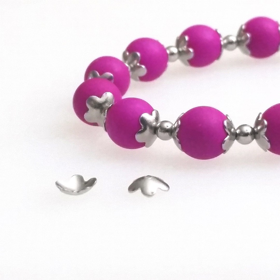 5 Sterling Silver Filigree Bead Caps, 925 Silver Flower Bead Cap, Cone Bead Cap, Bead Spacer Cap