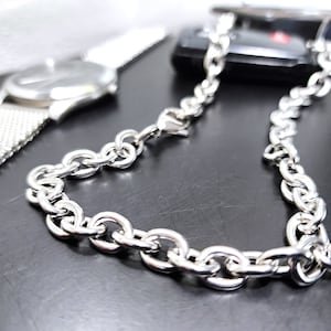 Stainless Steel Chain Necklace, Extra Thick, Jewelry for Men, Finished Necklace for Women, Non-Tarnish, Choice of Length, 1968-1 FJ