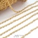 Gold Stainless Steel Chain, Bulk Jewelry Making Chain, Non Tarnish, Approx 3x2mm Links, Lot Size 2 to 20 feet, #1909  G 