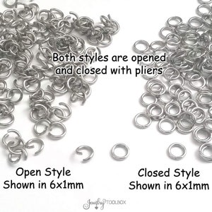 Jump Rings, Stainless Steel, Ultra Heavy Duty, 12 gauge, 2mm Thick, Lot Size 50 Pieces, Closed Unsoldered, 10mm, 11mm, 12mm, 13mm or 15mm, image 10