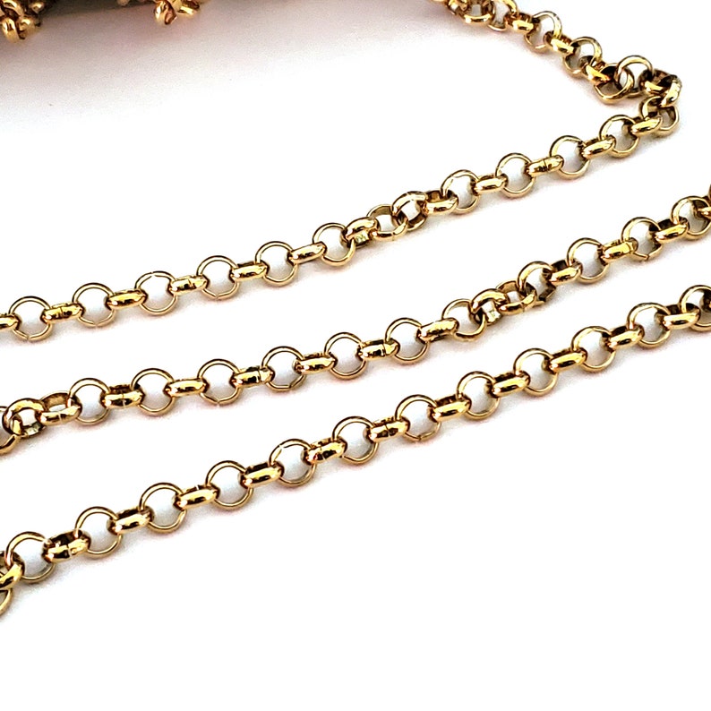 Gold Stainless Steel Rolo Chain Jewelry Making Chain 6mm Etsy