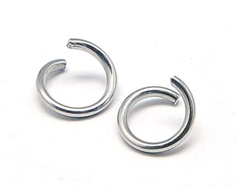Stainless Steel Jump Rings, 100 Pieces, Choose Ring Size, 4mm, 5mm, 6mm, 7mm, 8mm, 9mm OR 10mm, Closed Jump Rings or Open Jump Rings