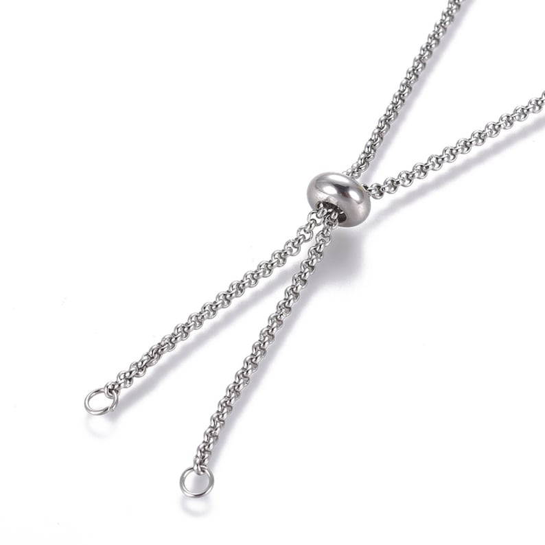 Adjustable Slider Necklace Chain 29.5 Stainless Steel Etsy