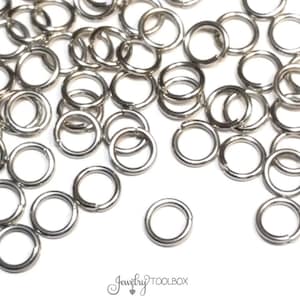 Heavy Duty Jump Rings, 16 gauge, 1.2mm, Stainless Steel, Closed Unsoldered, Choose 5mm, 6mm, 7mm, 8mm, 9mm, 10mm, Lot Size 100 to 1000 image 3