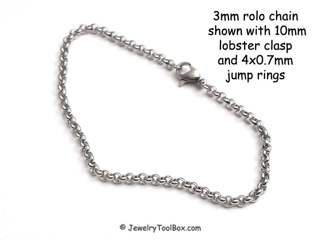 Stainless Steel Rolo Chain, Jewelry Making Chain, Stainless Steel