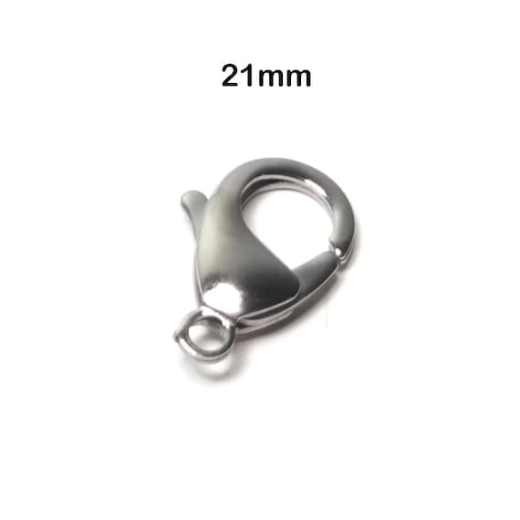 21mm Stainless Steel Lobster Clasp 21x13.5x5mm Hypoallergenic