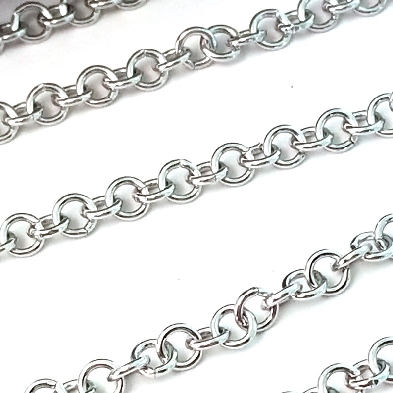 Round Link Chain Stainless Steel 4mm Open Links 0.8mm Thick Etsy