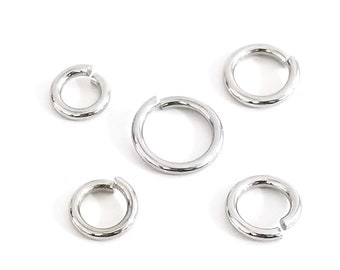 Jump Rings, Stainless Steel, Ultra Heavy Duty, 12 gauge, 2mm Thick, Lot Size 50 Pieces, Closed Unsoldered, 10mm, 11mm, 12mm, 13mm or 15mm,