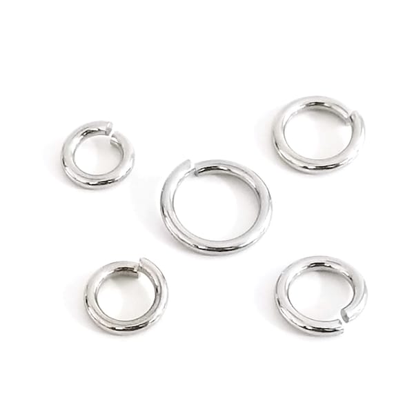 Jump Rings, Stainless Steel, Ultra Heavy Duty, 12 gauge, 2mm Thick, Lot Size 50 Pieces, Closed Unsoldered, 10mm, 11mm, 12mm, 13mm or 15mm,