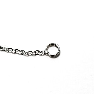 May include: A silver chain with a silver jump ring at the end.