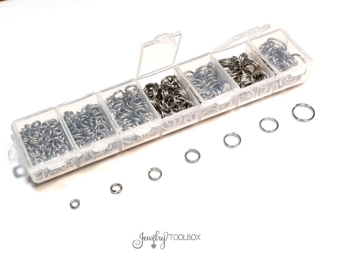 Heavy Duty Jump Ring Kit, Assorted Sizes, Stainless Steel, 16 Gauge, 1