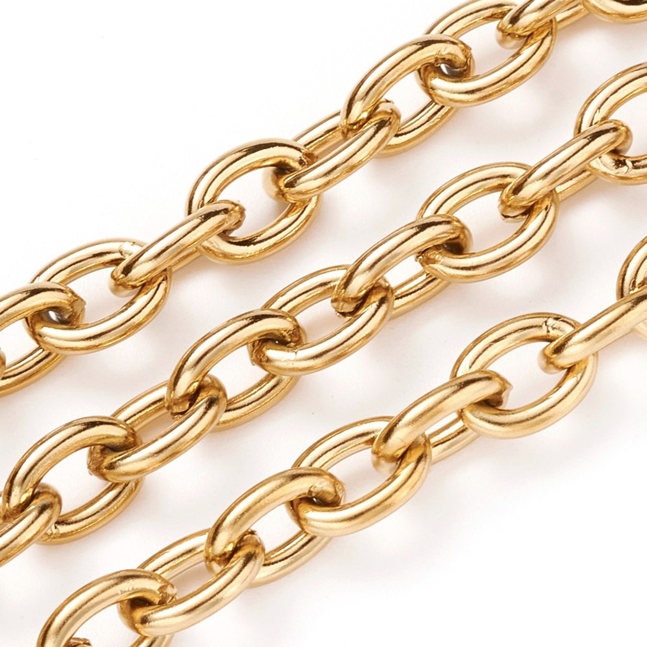 Gold Stainless Steel Jewelry Making Chain Bracelet Chain Etsy