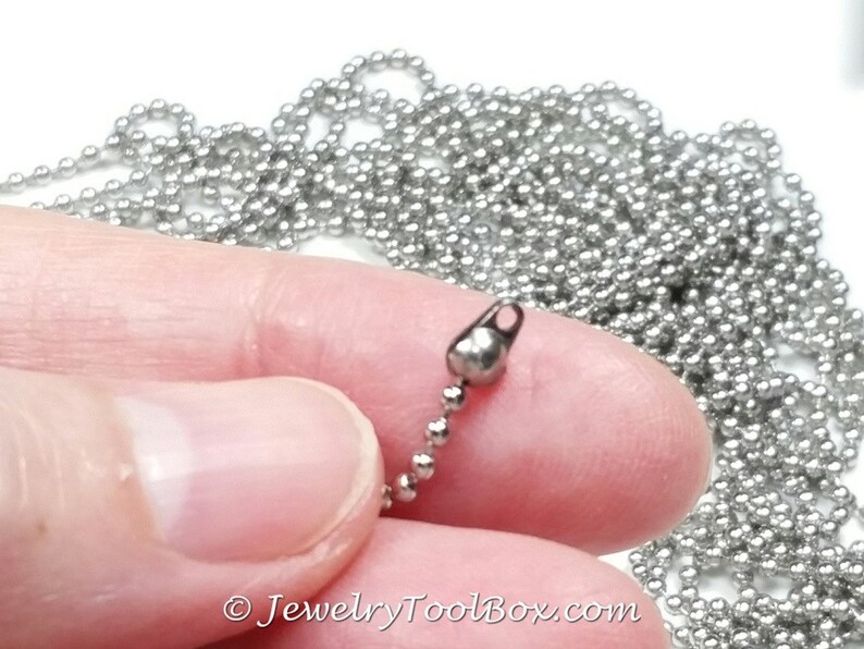 Bead Tips Stainless Steel Ball Chain Ends Choose 8x4 6x4 Etsy
