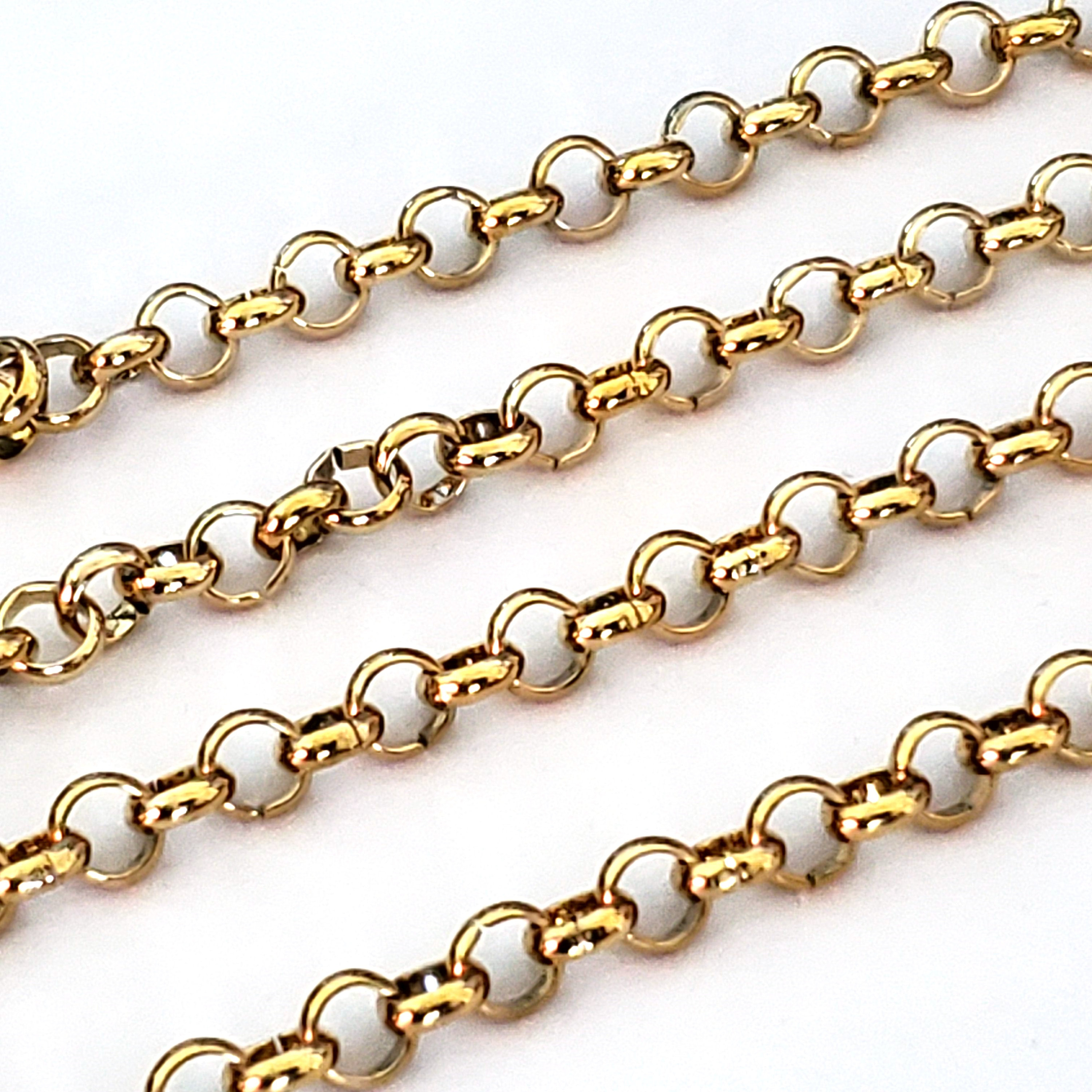Gold Stainless Steel Rolo Chain Jewelry Making Chain 6mm Etsy