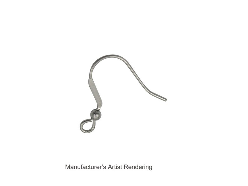 May include: Silver earring hook with a small ball at the end.