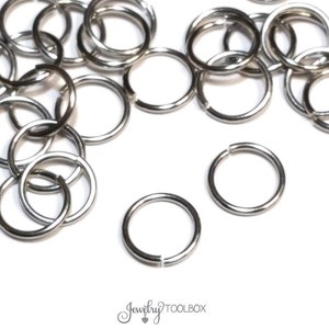 Heavy Duty Jump Rings, 100 Pieces, 12mm diameter, 16 gauge, 1.2mm, Stainless Steel Jump Rings, Closed Unsoldered bild 2
