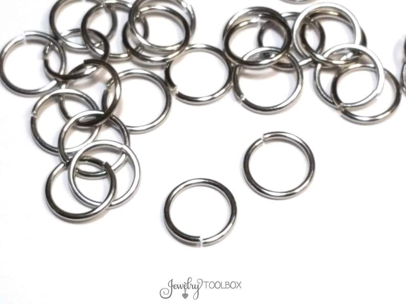 Heavy Duty Jump Rings, 100 Pieces, 12mm diameter, 16 gauge, 1.2mm, Stainless Steel Jump Rings, Closed Unsoldered bild 2
