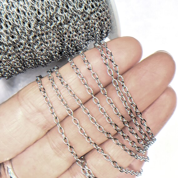 Fine Jewelry Chain Bulk Stainless Steel Chain Soldered Etsy