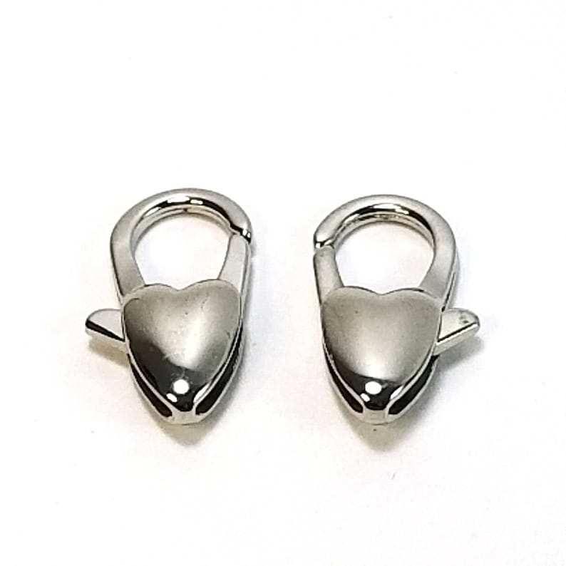 20mm Heart Lobster Clasp Stainless Steel 20x11x5mm Necklace Etsy