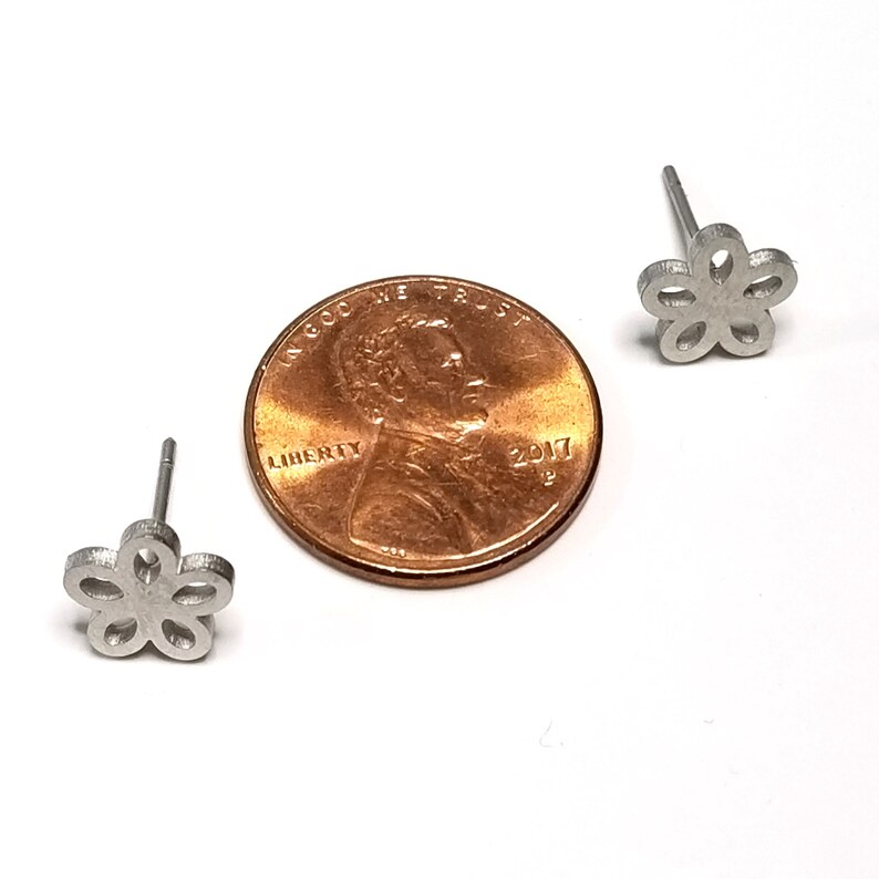 Bulk Earring Flower Posts 10 Pairs Hypoallergenic Stainless Etsy