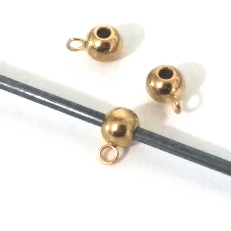 Gold Stainless Pendant Bail 5x9x6mm 2mm Hole 2mm Loop Lot Etsy